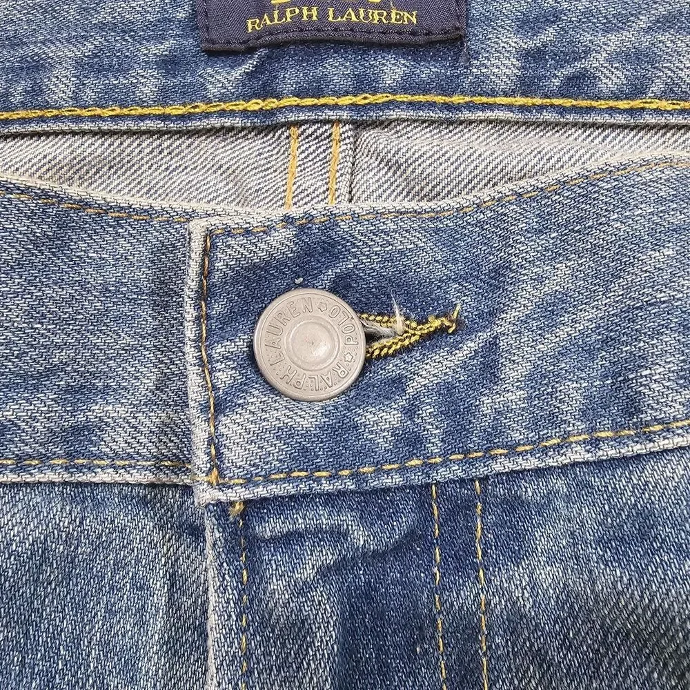 Polo Ralph‎ Lauren Jeans Mens 36x32 Blue Cotton Straight Leg Pocket Casual Denim
